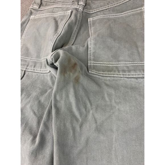 Brandy Melville J GALT Jeans Women's Size Small Gray Cotton Carpenter Wide Leg - Picture 10 of 15